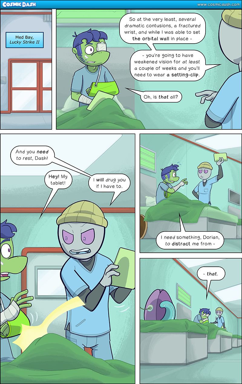 Cosmic Dash Volume 4 Episode 3 – Page 2 - set in the med bay