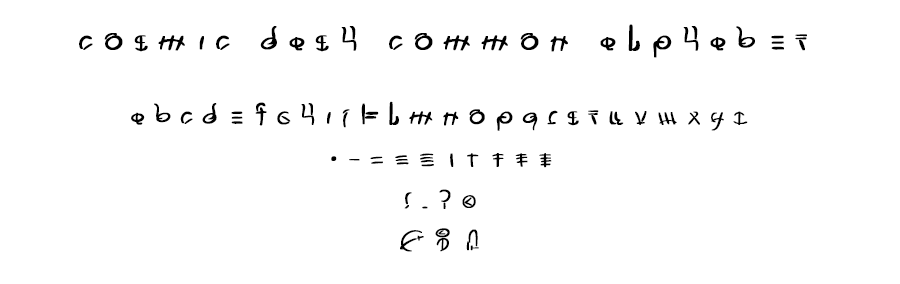 Cosmic Dash Common Alphabet